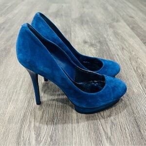 BCBGMaxAzria Blue Platform Heels with Stiletto Size 7 1/2